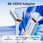 Адаптер DisplayPort-HDMI DP 1.4 HDMI 2.1 Vention M/F Aluminum Alloy 8K 60Hz 4K 120Hz 2K 144Hz 48Gbps Blue (HFMH0) Адаптер DisplayPort-HDMI DP 1.4 HDMI 2.1 Vention M/F Aluminum Alloy 8K 60Hz 4K 120Hz 2K 144Hz 48Gbps Blue (HFMH0)