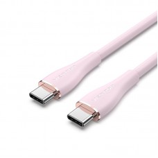 Кабель Type-C-Type-C Vention TPU PD 100W QC 4.0 5A 480мbps 1m Pink (TAWPF)