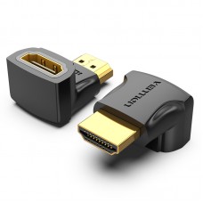 Адаптер HDMI-HDMI Vention F/M UP 90 4K 60Hz gold-plated Black (AIOB0)