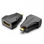 Адаптер HDMI-microHDMI Vention F/M 1080P 60Hz Upgraded gold-plated Black (AITB0)