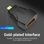 Адаптер HDMI-microHDMI Vention F/M 1080P 60Hz Upgraded gold-plated Black (AITB0)