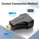 Адаптер HDMI-microHDMI Vention F/M 1080P 60Hz Upgraded gold-plated Black (AITB0)