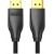 Кабель DisplayPort-DisplayPort v1.4 Vention PVC Cotton 8K 60Hz 4K 144Hz 2K 165Hz 32.4Gbps 1.5m Black (HCCBG)