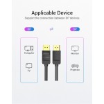 Кабель DisplayPort-DisplayPort v1.2 Vention PVC 4K 60Hz 21.6Gbps gold-plated 1.5m Black (HACBG)