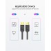 Кабель DisplayPort-DisplayPort v1.2 Vention PVC 4K 60Hz 21.6Gbps gold-plated 1.5m Black (HACBG)