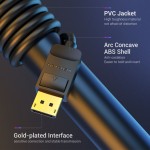 Кабель DisplayPort-DisplayPort v1.2 Vention PVC 4K 60Hz 21.6Gbps gold-plated 1.5m Black (HACBG)