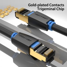 Патч-корд RJ45-RJ45 Vention LAN CAT8 SFTP 40Gbps 2000MHz Copper PVC Round 20m Black (IKABQ)