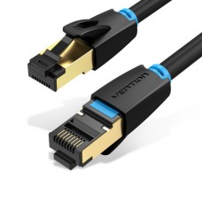 Патч-корд RJ45-RJ45 Vention LAN CAT8 SFTP 40Gbps 2000MHz Copper PVC Round 20m Black (IKABQ)