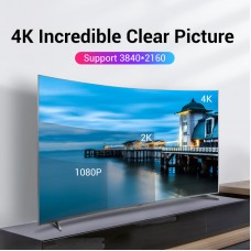 Кабель DisplayPort-DisplayPort v1.2 Vention PVC 4K 60Hz 21.6Gbps gold-plated 3m Black (HACBI)