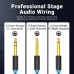 Кабель Audio 6.35мм-6.35мм Vention TRS M/2xM gold-plated 5m Black (BATBJ)