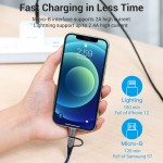 Кабель 2 в 1 USB-MicroUSB-Lightning Vention TPE Nylon MFi C89 2.4А 480Mbps nickel-plated 0.5m Black Кабель 2 в 1 USB-MicroUSB-Lightning Vention TPE Nylon MFi C89 2.4А 480Mbps nickel-plated 0.5m Black