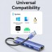 USB HUB Vention 5 in 1 USB-Type-C-RJ45 3USB 1Type-C PD 100W Aluminum Alloy Blue (TGFSB)