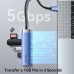 USB HUB Vention 5 in 1 USB-Type-C-RJ45 3USB 1Type-C PD 100W Aluminum Alloy Blue (TGFSB)