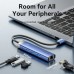 USB HUB Vention 5 in 1 USB-Type-C-RJ45 3USB 1Type-C PD 100W Aluminum Alloy Blue (TGFSB)
