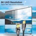 Кабель DisplayPort-DisplayPort v1.4 Vention 8K 60Hz 4K 144Hz 2K 165Hz 48Gbps 1m Black (HCABF)