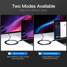 Кабель Type-C-HDMI Vention 2m Black (CEOBH)