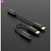Адаптер Type-C-3.5мм Vention OMTP gold-plated 0.1m Black (CFIBA)