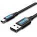 Кабель USB-MiniUSB 2.0 5pin Vention PVC Round 1.5m Black (COMBG)
