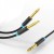 Кабель Audio 6.35мм-6.35мм Vention TRS M/2xM gold-plated 2m Black (BATBH)