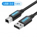 Кабель USB-Type-B 2.0 Vention 2m 480Mbps Printer Black (COQBH)