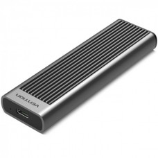 Внешний карман Vention для SSD M.2 (NVME) M-key Type-C 3.2 10Gbps Heat Sink Aluminum сіра Gray (KPKH0)