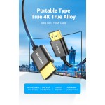 Кабель HDMI-HDMI v.2.0 Vention Ultra Thin Alloy Shell 4K 60Hz 18Gbps gold-plated 0.5m Black (AATBD) Кабель HDMI-HDMI v.2.0 Vention Ultra Thin Alloy Shell 4K 60Hz 18Gbps gold-plated 0.5m Black (AATBD)