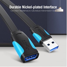 Удлинитель USB-USB 3.0 Vention Flat 5Gbps 3m Black (VAS-A13-B300)