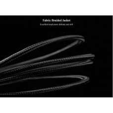 Кабель Audio 3.5мм-3.5мм Vention 2xM/F Fabric Braided 0.3m Black (BBLBY)