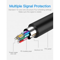 Кабель HDMI-microHDMI v.2.0 Vention 4K 60Hz 18Gbps HDR Video Dolby Audio 2m Black (VAA-D03-B200)