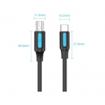 Кабель Type-C-Type-B 2.0 Vention F/F PVC 2A 2m 480Mbps Printer Black (CQUBH) Кабель Type-C-Type-B 2.0 Vention F/F PVC 2A 2m 480Mbps Printer Black (CQUBH)