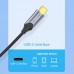Кабель Audio Type-C-2RCA Vention M/2xM Cotton gold-plated 1.5m Black (BGUHG)