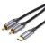 Кабель Audio Type-C-2RCA Vention M/2xM Cotton gold-plated 1.5m Black (BGUHG)
