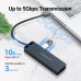 USB HUB Vention 5 в 1 USB-MicroUSB 4USB 3.0 5Gbps 2A 1m Black (CHLBF)
