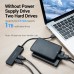 USB HUB Vention 5 в 1 USB-MicroUSB 4USB 3.0 5Gbps 2A 1m Black (CHLBF)