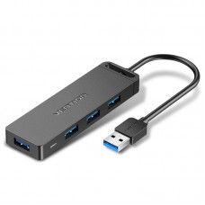 USB HUB Vention 5 в 1 USB-MicroUSB 4USB 3.0 5Gbps 2A 1m Black (CHLBF)