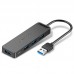 USB HUB Vention 5 в 1 USB-MicroUSB 4USB 3.0 5Gbps 2A 1m Black (CHLBF)