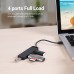 USB HUB Vention 5 в 1 USB-MicroUSB 4USB 3.0 5Gbps 2A 1m Black (CHLBF)