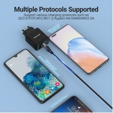 Сетевое зарядное устройство 2USB Vention 36W QC3.0 3.4A Black (QC79-EU-B)