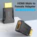 Адаптер HDMI-HDMI Vention F/M Straight 90 4K 60Hz gold-plated Black (AIMBO)