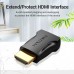 Адаптер HDMI-HDMI Vention F/M Straight 90 4K 60Hz gold-plated Black (AIMBO)