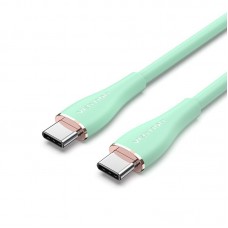 Кабель Type-C-Type-C Vention TPU PD 100W QC 4.0 5A 480мbps 2m Green (TAWGH)