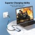 USB HUB 4 в 1 Vention Type-C-HDMI-VGA-USB 1USB 3.0 1Type-C 3.1 PD 100W 4K 30Hz 5Gbps 0.15m Grey (TOAHB)