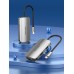 USB HUB 4 в 1 Vention Type-C-HDMI-VGA-USB 1USB 3.0 1Type-C 3.1 PD 100W 4K 30Hz 5Gbps 0.15m Grey (TOAHB)