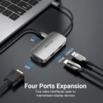 USB HUB 4 в 1 Vention Type-C-HDMI-VGA-USB 1USB 3.0 1Type-C 3.1 PD 100W 4K 30Hz 5Gbps 0.15m Grey (TOAHB) USB HUB 4 в 1 Vention Type-C-HDMI-VGA-USB 1USB 3.0 1Type-C 3.1 PD 100W 4K 30Hz 5Gbps 0.15m Grey (TOAHB)