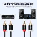 Кабель Audio 2RCA-2RCA Vention F/F 29К gold-plated 29 AWG 1m Metal Shell Black (VAB-R06-B100)