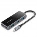 USB HUB Vention 5 в 1 Type-C-HDMI-USB-PD 4USB 3.0 87W 4K 30Hz 0.15m Black (TFDHB)