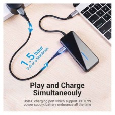 USB HUB Vention 5 в 1 Type-C-HDMI-USB-PD 4USB 3.0 87W 4K 30Hz 0.15m Black (TFDHB)
