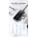 USB HUB Vention 5 в 1 Type-C-HDMI-USB-PD 4USB 3.0 87W 4K 30Hz 0.15m Black (TFDHB)