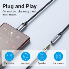 Адаптер Type-C-3.5мм Vention DAC Chip CTIA-OMTP 0.1m Black (BGMHA)