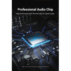 Адаптер Type-C-3.5мм Vention DAC Chip CTIA-OMTP 0.1m Black (BGMHA)